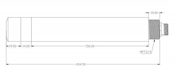 Dissolved oxygen sensor dimensions