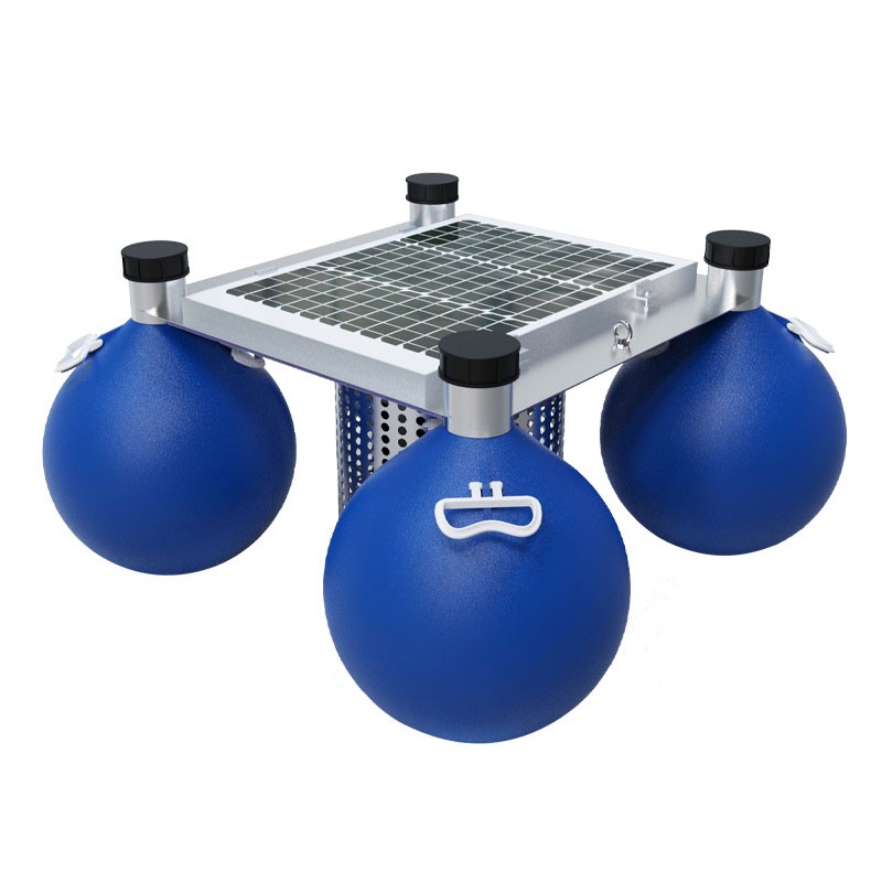 Floating island-type solar-powered water quality monitoring equipment can be deployed and installed without hoisting